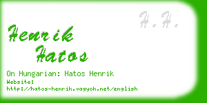 henrik hatos business card